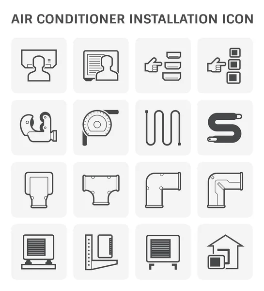 Ikoon met airconditioner — Stockvector