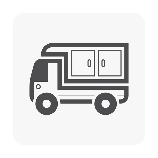 Trailer icono negro — Vector de stock