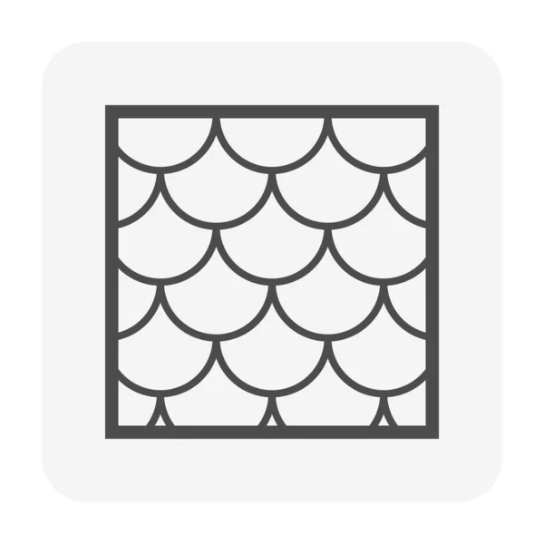 Icône de tuile de toit — Image vectorielle