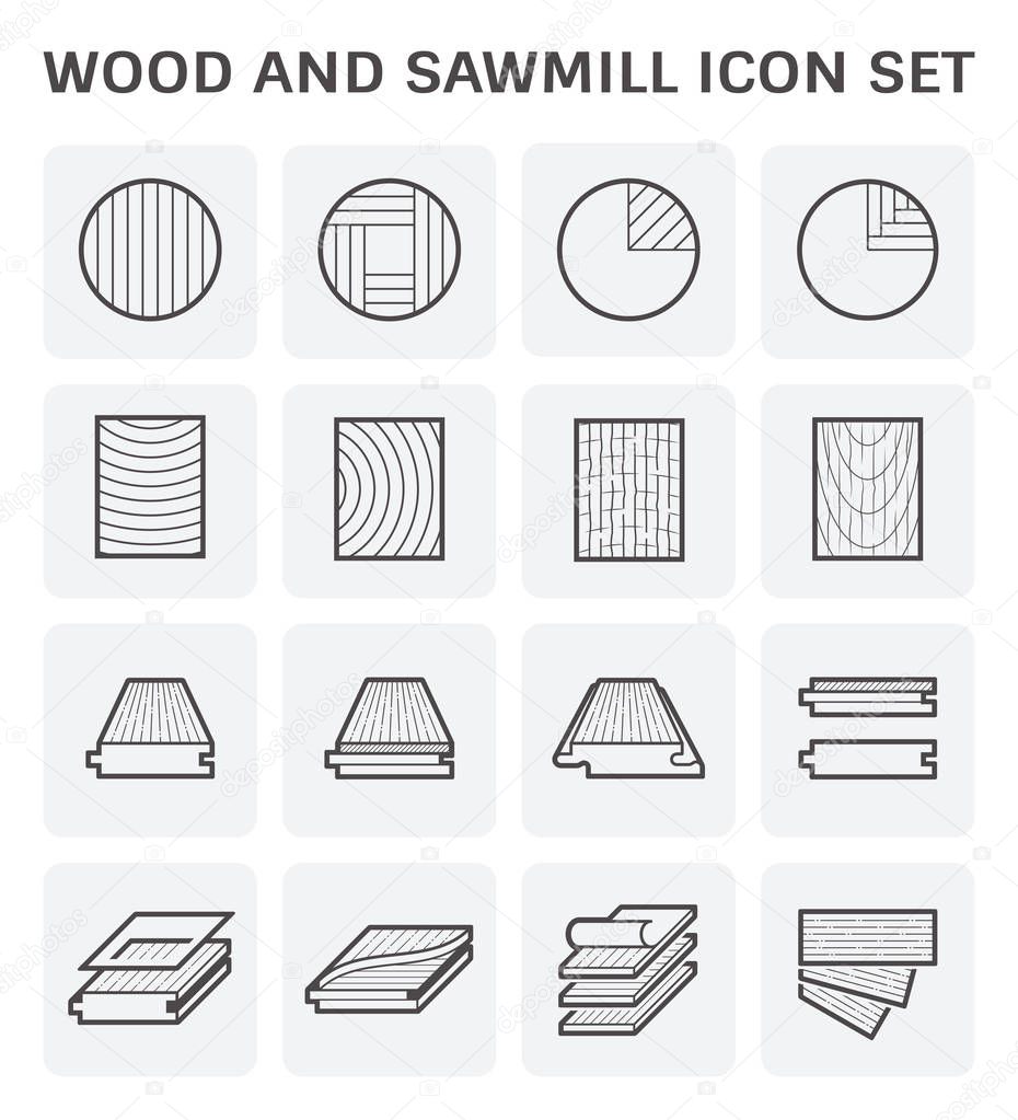 Wood sawmill icon