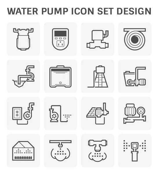 Waterpomppictogram — Stockvector