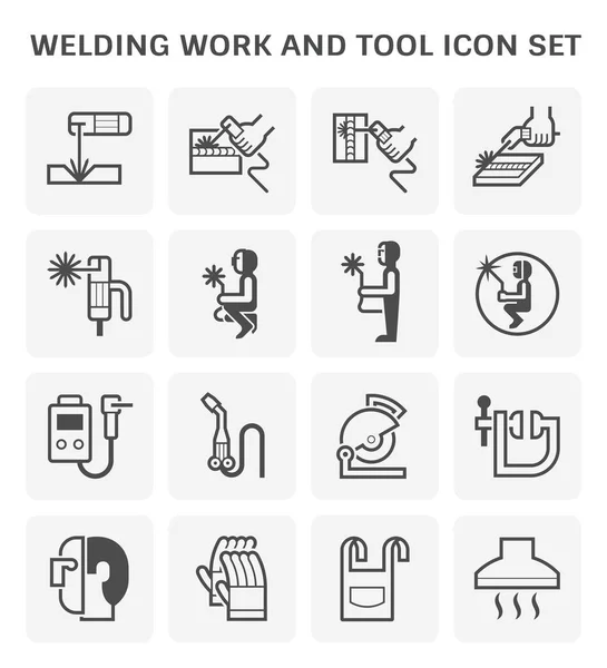 Lassen van werk-pictogram — Stockvector