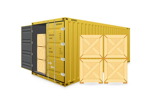 Cargo container vector — Stockfoto