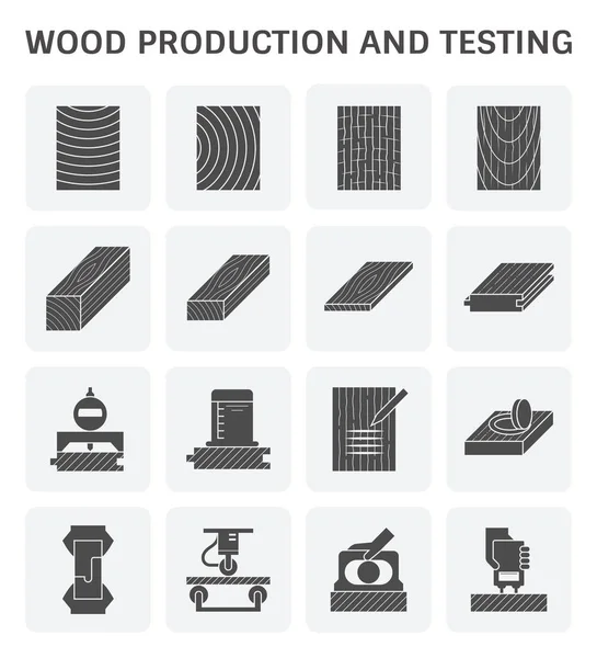 Fa fűrésztelep ikon — Stock Vector