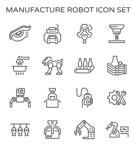 Ikona produkcji robota — Wektor stockowy