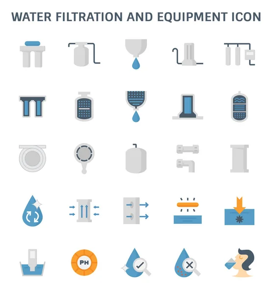 Water filtratie pictogram — Stockvector