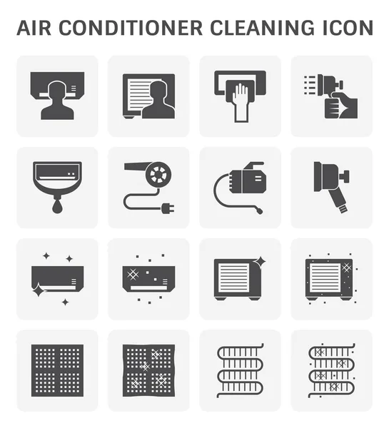 Air conditioner cleaning — Stock Vector