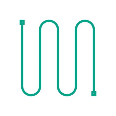 Hava kompresörü ve yarı vektör simgesi tasarımı, düzenlenebilir vuruş.