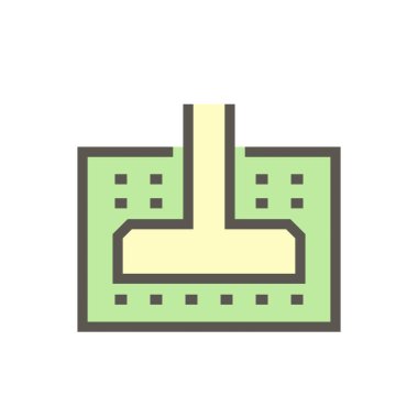 Jeoteknik mühendisliği ve vektör ikonu tasarımı.