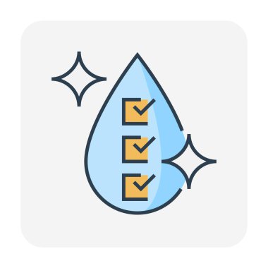 Su damlası ve sağ kontrol simgesi, düzenlenebilir vuruş.