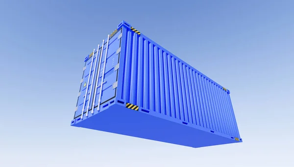 Rendering Cargo Container Sky Background — Stock Photo, Image