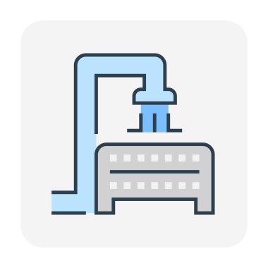 Su arıtma ve su filtresi simgesi, düzenlenebilir felç.