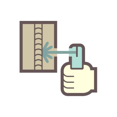 Beyaz arkaplan üzerindeki kaynak işi ve araç vektör simgesi tasarımı.