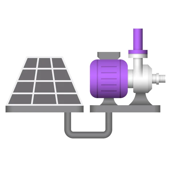 Water Pump Solar Energy Icon Design — Stock Vector