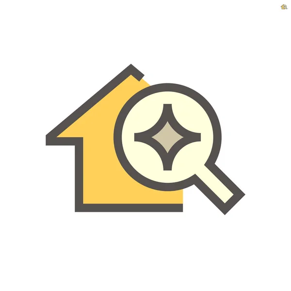 Home Lupa Ukázat Dobrý Stav Domova 48X48 Pixel Perfektní Upravitelný — Stockový vektor