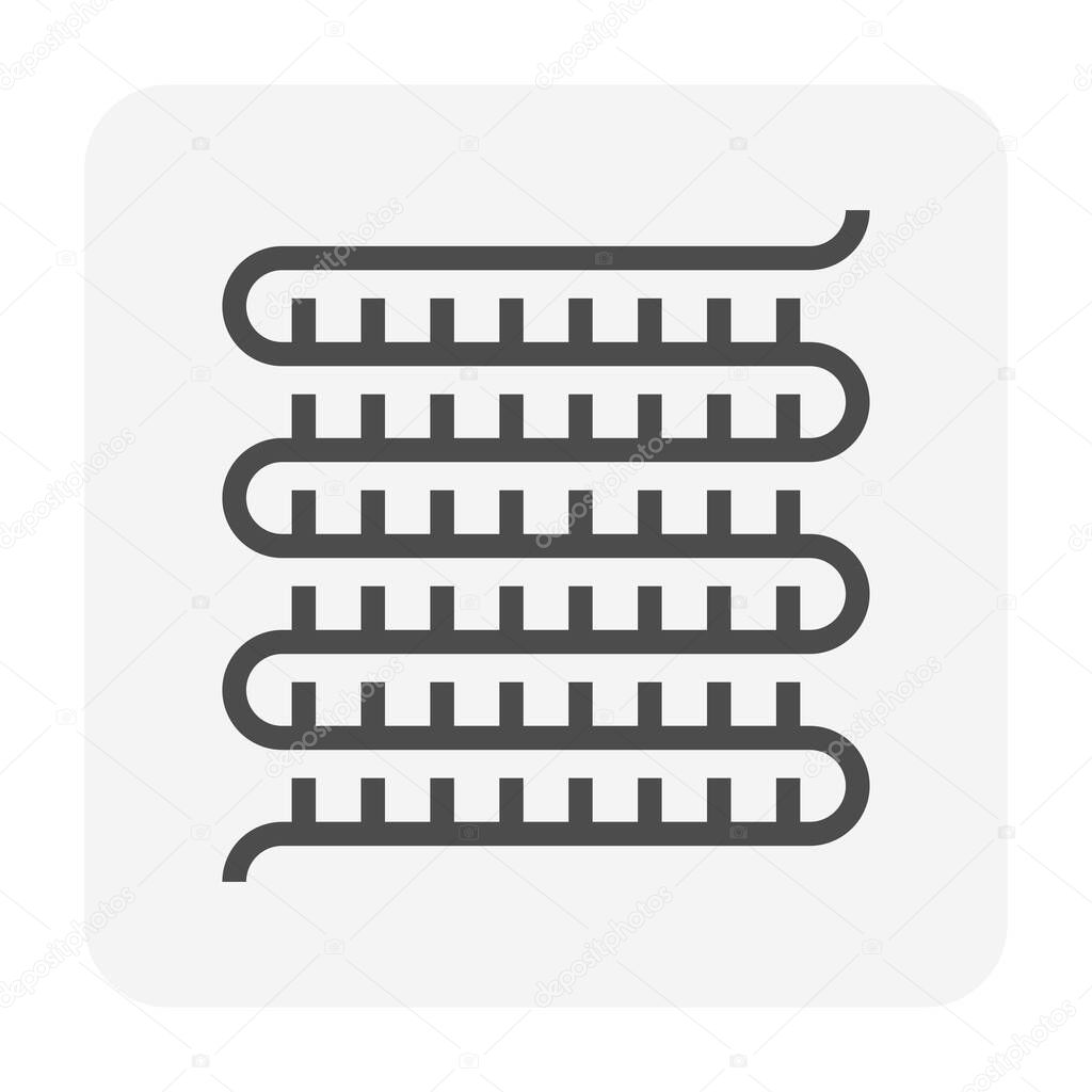 Air conditioner coil part icon design, editable stroke.