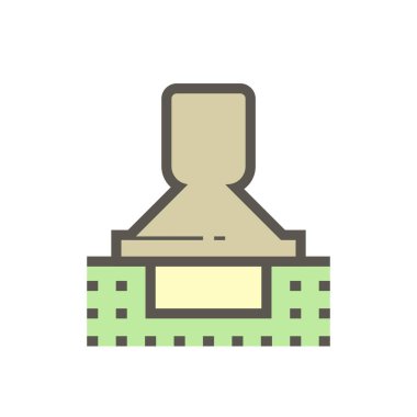 Jeoteknik mühendisliği ve toprak testi vektör simgesi dizaynı.