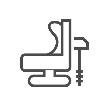 Jeoteknik mühendisliği ve toprak testi makinesi vektör simgesi tasarımı.