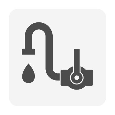 Tesisat konsepti tasarımı için musluk simgesi tasarımı.