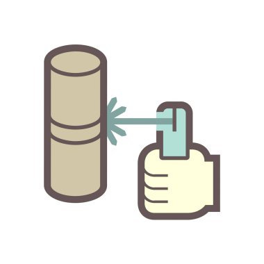 Beyaz arkaplanda yuvarlak boru kaynak iş vektör simgesi tasarımı.