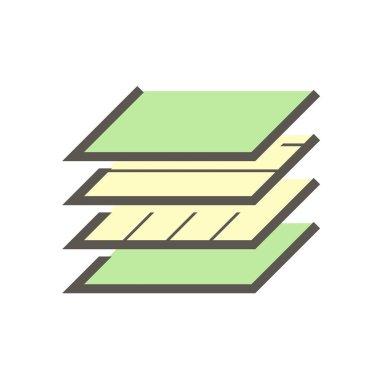 Beyaz arkaplanda Hollywood materyali ve üretim sektörü vektör ikonu tasarımı.