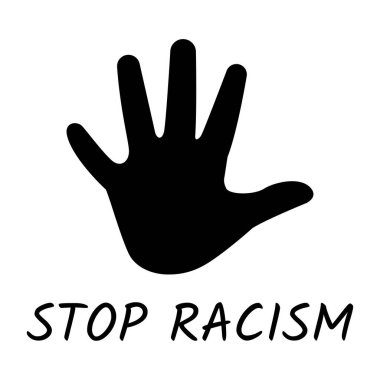 Irkçılık metnini durdurun ve ırkçılık kavramının tasarımını göstermek için el simgesi kullanımını durdurun.