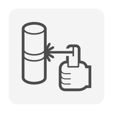 Kaynaklama işi grafik tasarım ögesi için kaynak iş vektör simgesi tasarımı.