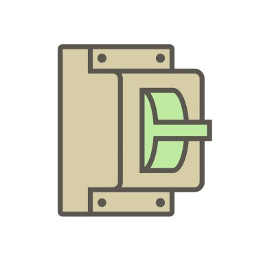 Klima kurulum parçaları ve araçlar vektör simgesi tasarımı, düzenlenebilir vuruş.