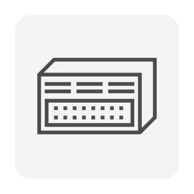 Klima simgesi, 64 x 64 mükemmel piksel ve düzenlenebilir kontur.