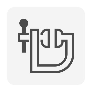 Çelik kelepçe vektör tasarımı çelik iş grafik tasarım elementi için.