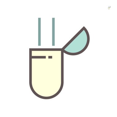 Kaynak kablosu ve konteynır depolama vektör ikonu tasarımı, 64x64 piksel mükemmel ve düzenlenebilir vuruş.