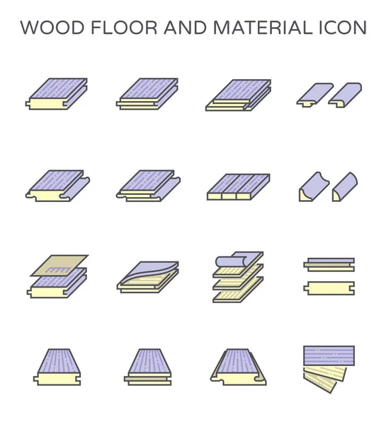 Suelo Madera Material Vector Icono Conjunto Diseño — Vector de stock