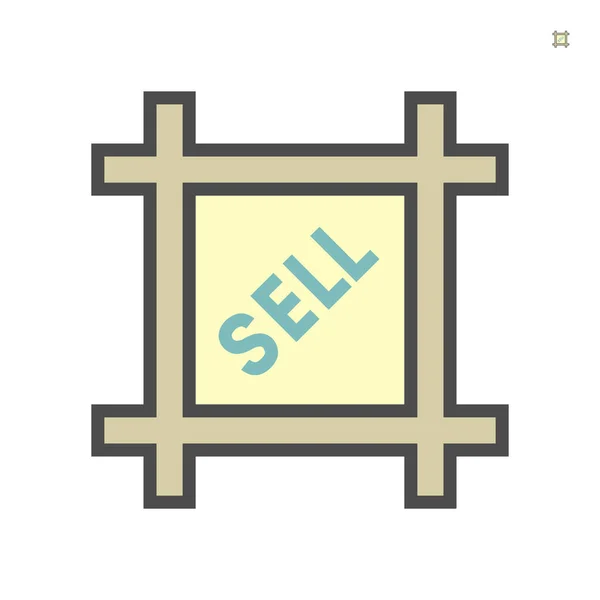 Land Sell Vector Icon Design 64X64 Pixel Perfect Editable Stroke — 스톡 벡터