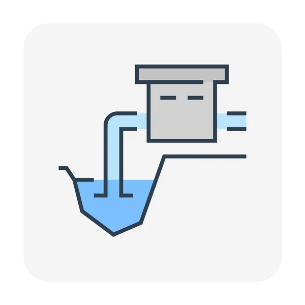 Дизайн Значка Водных Ресурсов Редактируемый Штрих — стоковый вектор