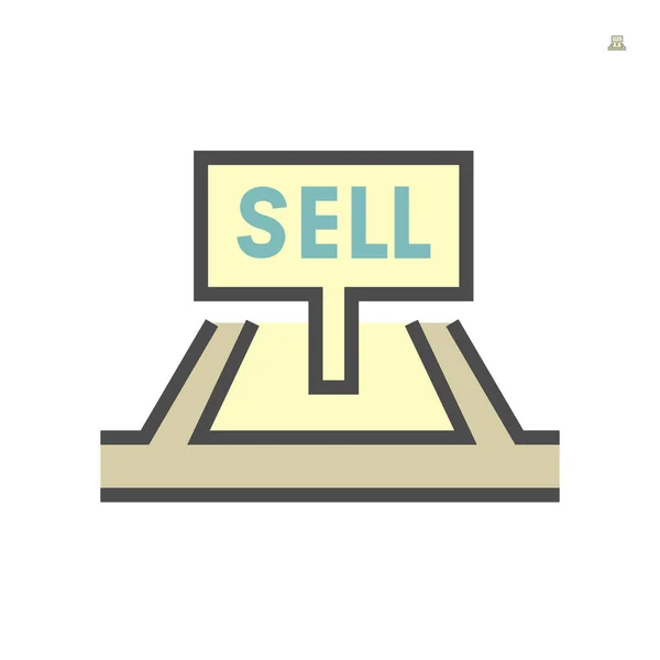 Land Sale Vector Icon Design 64X64 Pixel Perfect Editable Stroke — 스톡 벡터