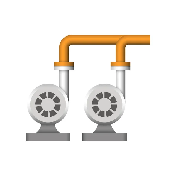 Water Pump Pipeline Icon Design — Stock Vector