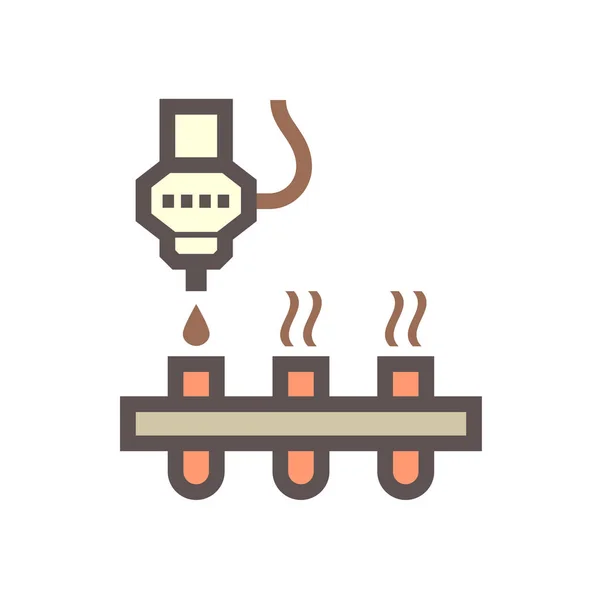 배경에 실험실 아이콘 디자인의 시험관에 — 스톡 벡터