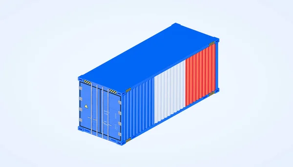 Rendering Von Frachtcontainern Und Konzepten Für Den Freihandel — Stockfoto
