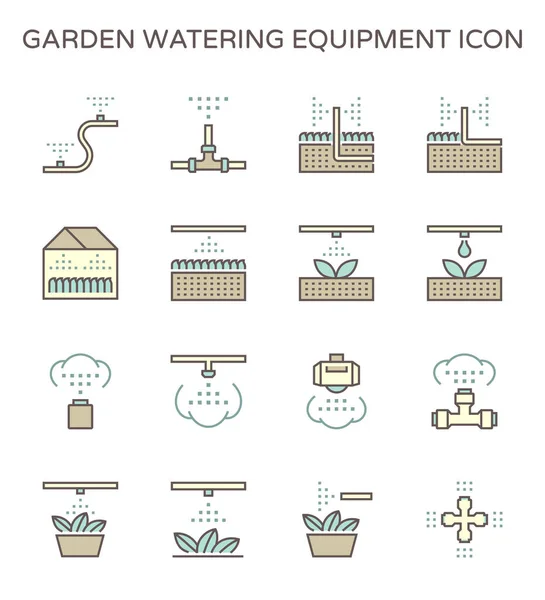 Kerti Öntözőberendezések Sprinkler Ikon Készlet Automatikus Sprinkler Rendszer Grafikai Tervezés — Stock Vector