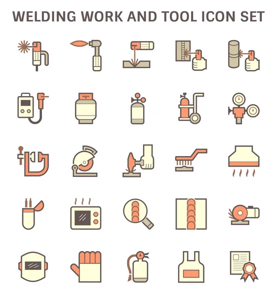 Travaux Outils Soudage Tels Que Torche Soudage Outil Coupe Gaz — Image vectorielle