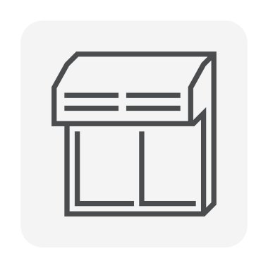 Klima simgesi, 64 x 64 mükemmel piksel ve düzenlenebilir kontur.