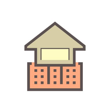 Jeoteknik mühendisliği ve vektör ikonu tasarımı.