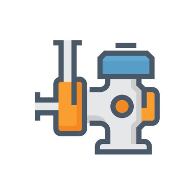 Tarım suyu pompası ve motor vektör simgesi tasarımı.