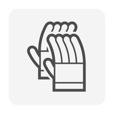 Kaynaklama eldivenleri vektör ikonu tasarımı kaynak çalışması grafik tasarımı ögesi.