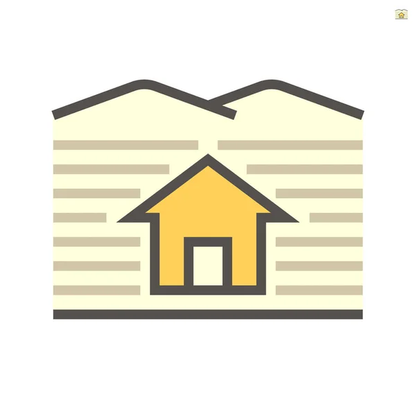 Haus Land Immobilien Investitions Vektor Icon Design Zeigen 64X64 Pixel — Stockvektor