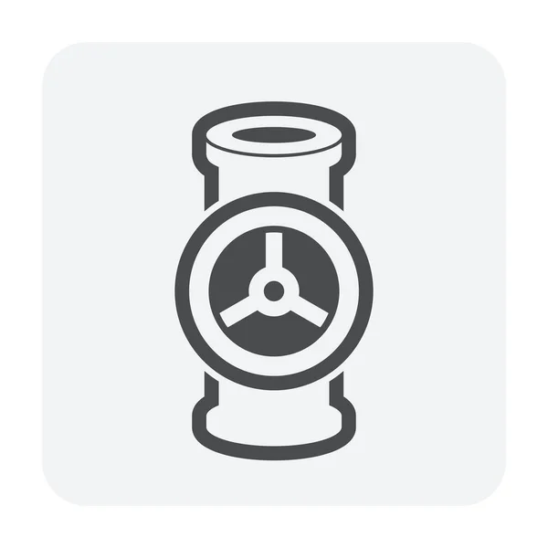 Pipe Connector Valve Icon — Stock Vector