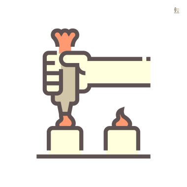 Beyaz arkaplanda kremalı buzlu uçlar, gıda işleme endüstrisi vektör ikonu tasarımı, 64x64 piksel mükemmel ve düzenlenebilir vuruş.