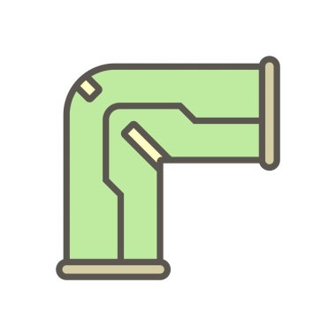 Klima kurulum araçları ve parça vektör simgesi tasarımı, düzenlenebilir vuruş.