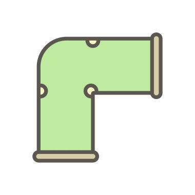 Klima kurulum araçları ve parça vektör simgesi tasarımı, düzenlenebilir vuruş.