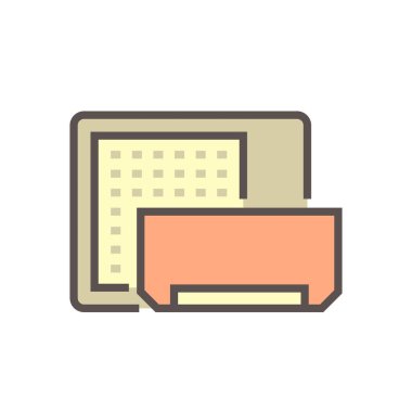 Klima denetim vektör ikonu tasarımı, düzenlenebilir vuruş.